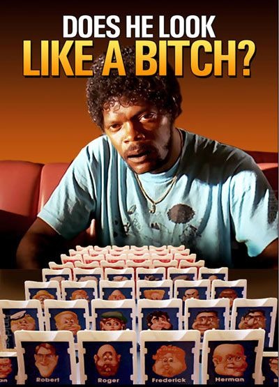 Samuel L Jackson playing Guess Who