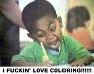 Loves colouring