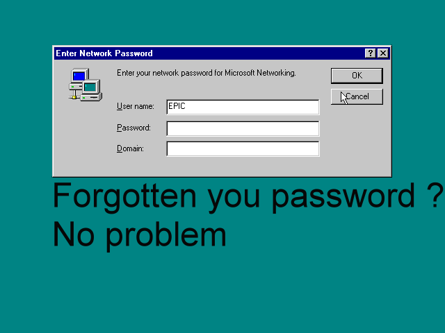 Windows 98 Login Hack