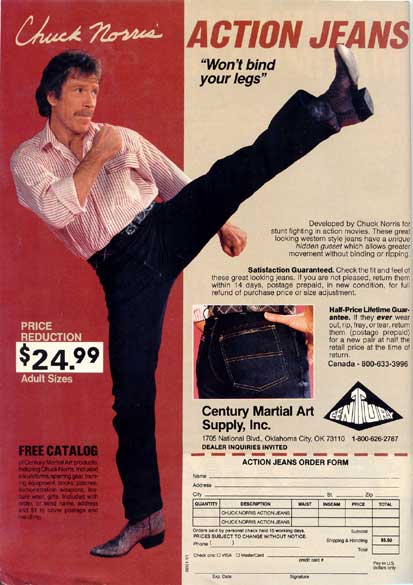 Chuck Norris action jeans