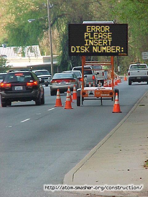 Roadside error message