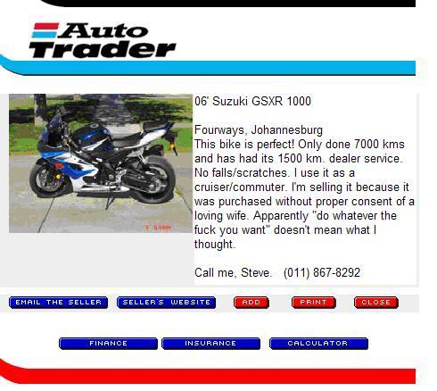 Motorbike for sale
