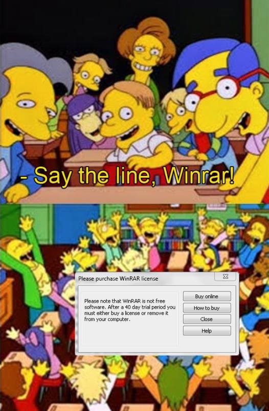 Say the line WinRAR